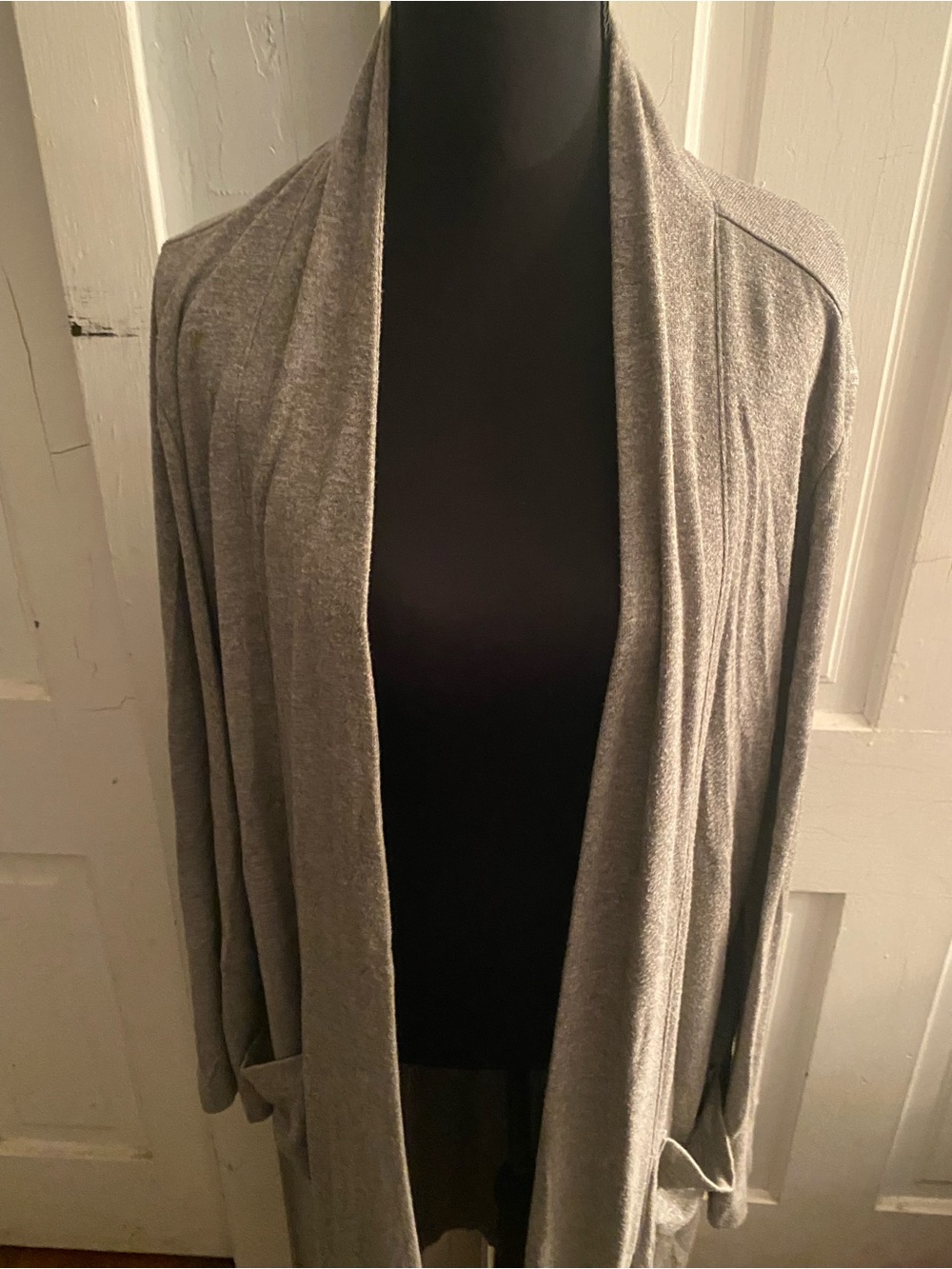 Banana Republic Heather Gray Open-Front Women's Cardigan